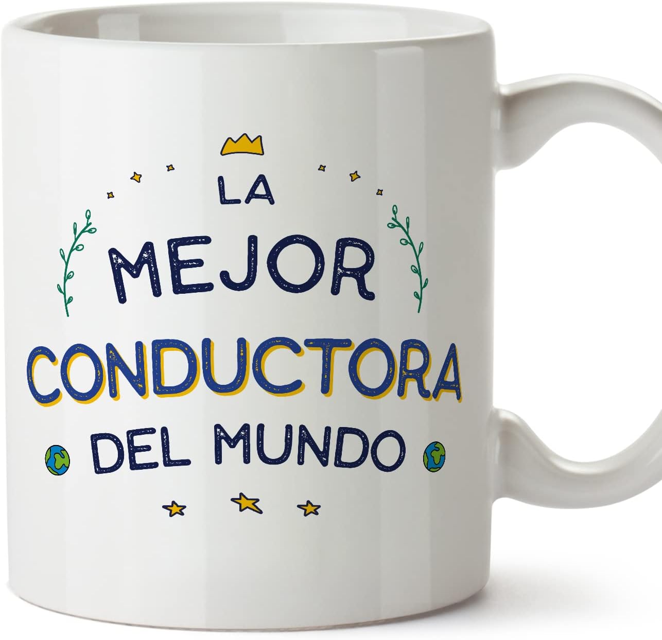 MUGFFINS Tazas para CAMIONERO hombre - En Español - Mejor del Mundo - 11 oz / 330 ml - Regalo original y divertido