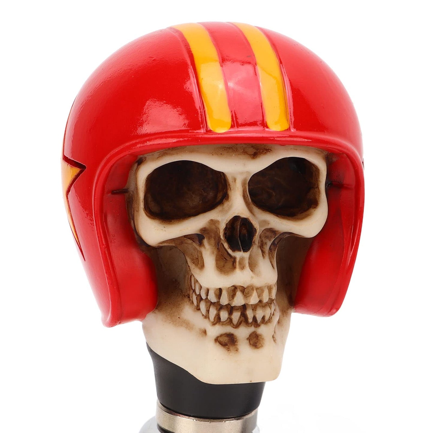 Rueda Giratoria para Volante de Calavera, Perilla Giratoria para Volante de 3 Cm, Rueda Giratoria con Forma de Calavera para Coches, Camiones, Tractores y Barcos (Rojo)