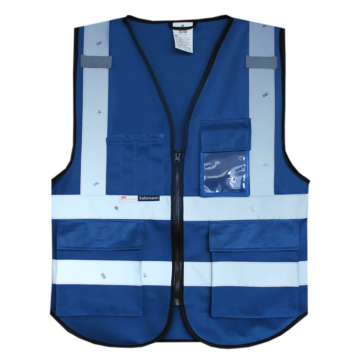 Salzmann Chaleco de Seguridad - Chaleco de Trabajo Multibolsillos - Hecho con cinta reflectante 3M