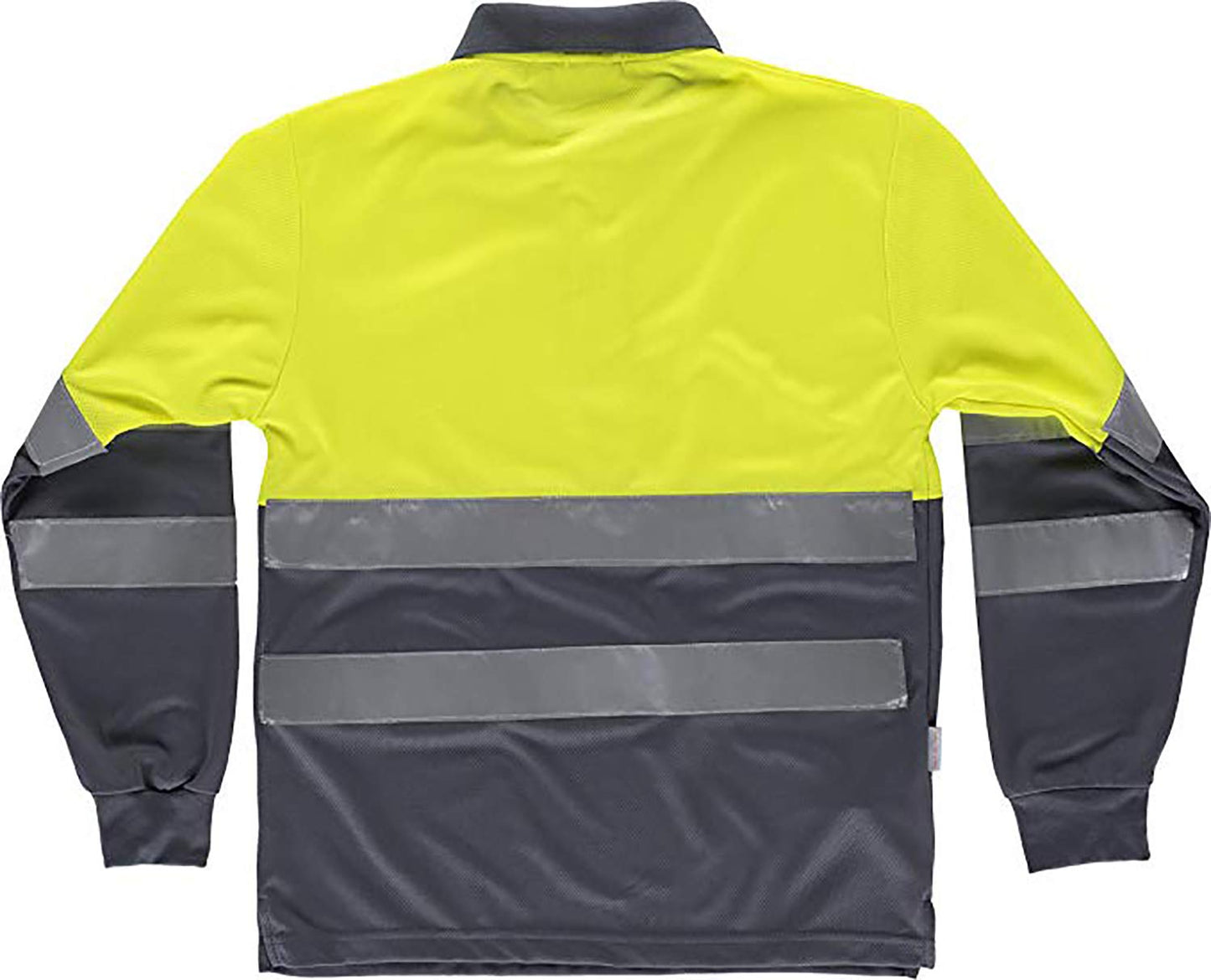 Work Team Polo Combinado Alta Visibilidad Manga Larga, Cintas Reflectantes Torso y Mangas. EN ISO 20471:2013 Hombre