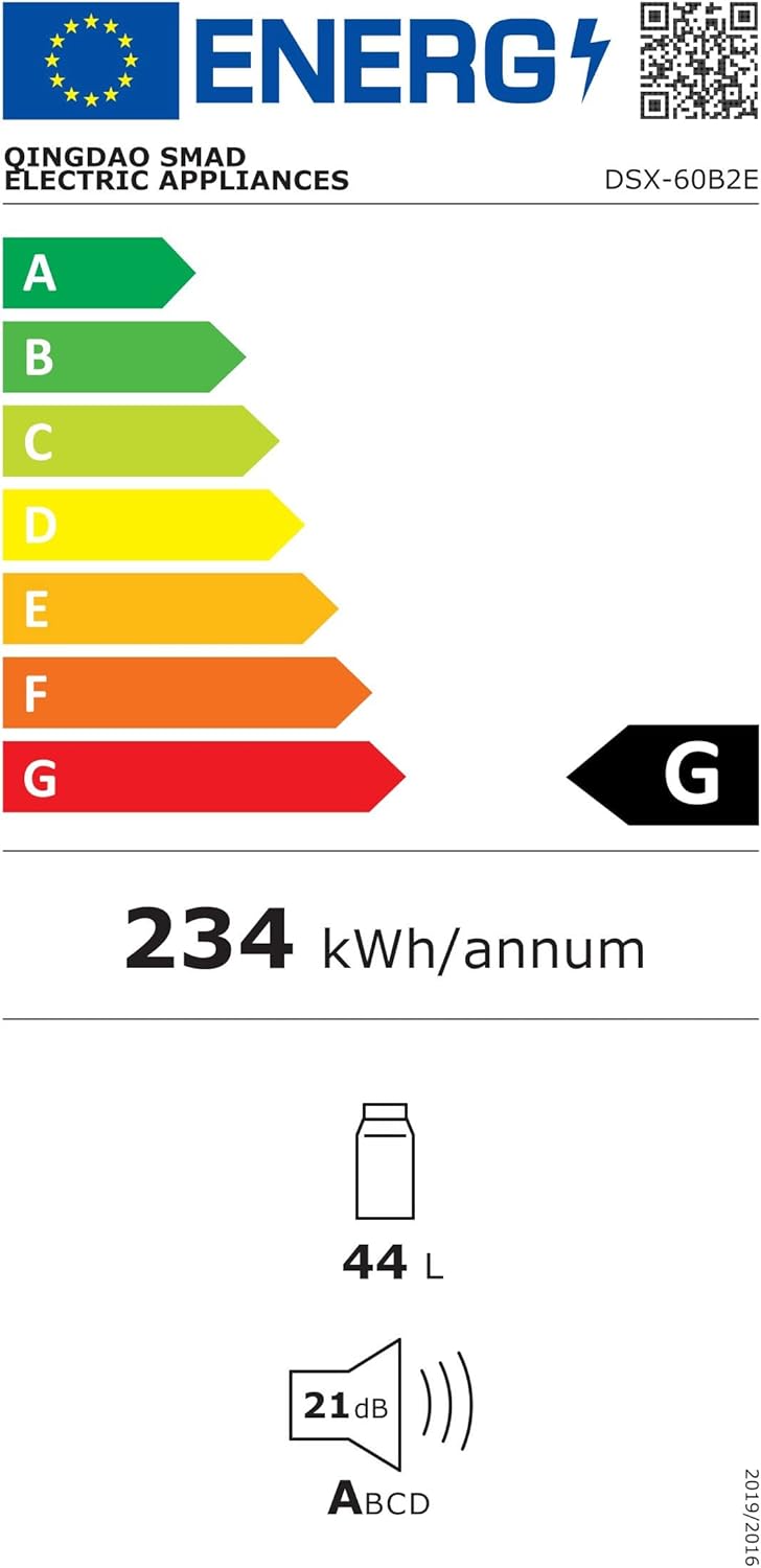 Smad Frigorífico de Autocaravana 12V 230V, 53L, Nevera 12V Silencioso con Cerradura para Caravana, Hotel, Dormitorio, Camping, Puerta Reversible, Negro