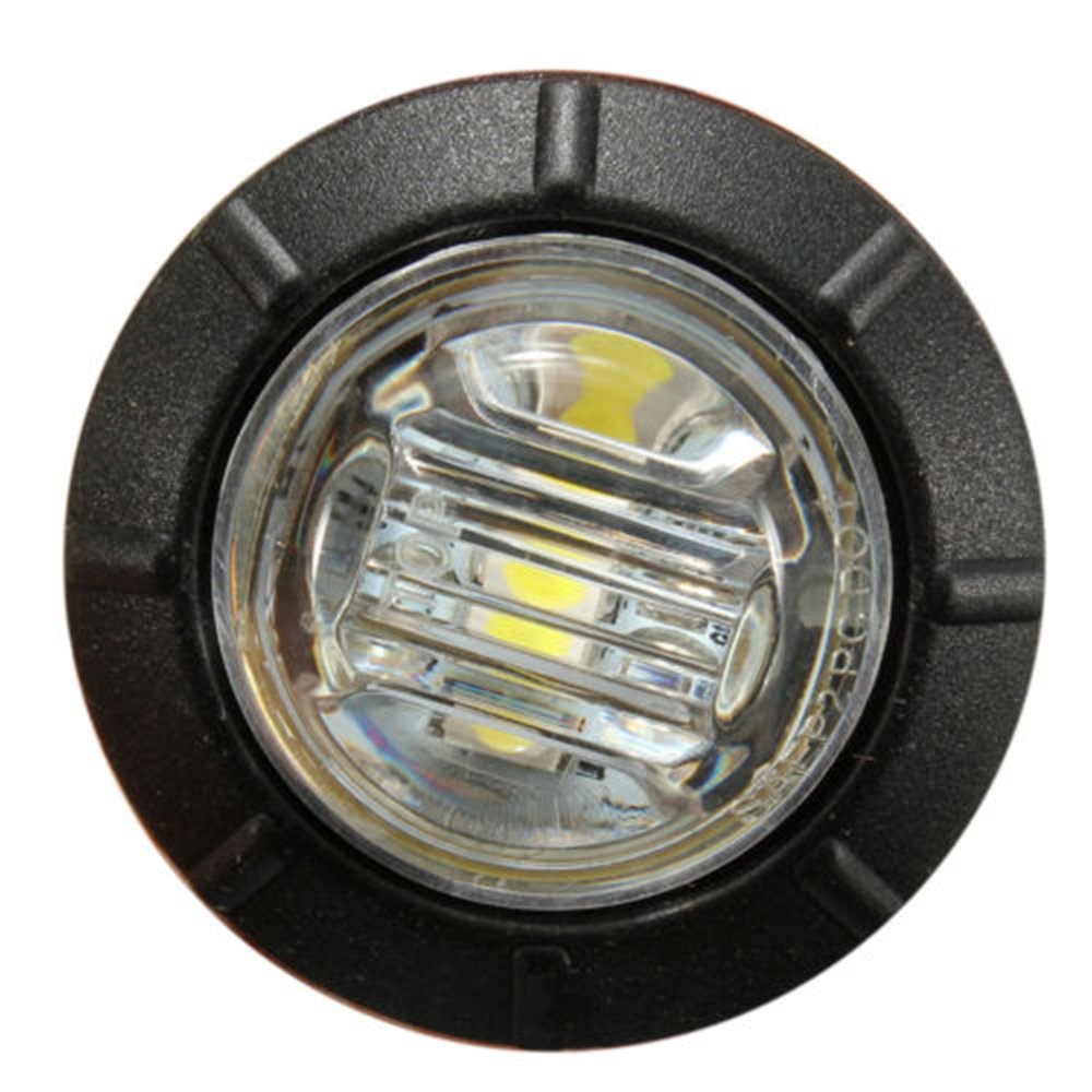 Ricoy - Luz LED redonda de 3/4 pulgadas para marcador delantero y trasero, impermeable, 12 V, para coche o camión (10 Blanco + 10 Amarillo +10 rojo)