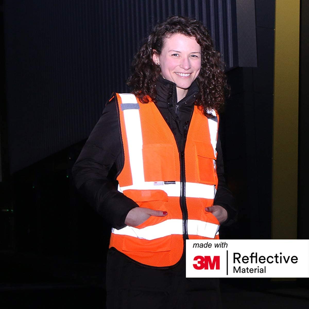 Salzmann Chaleco de Seguridad - Chaleco de Trabajo Multibolsillos - Hecho con cinta reflectante 3M