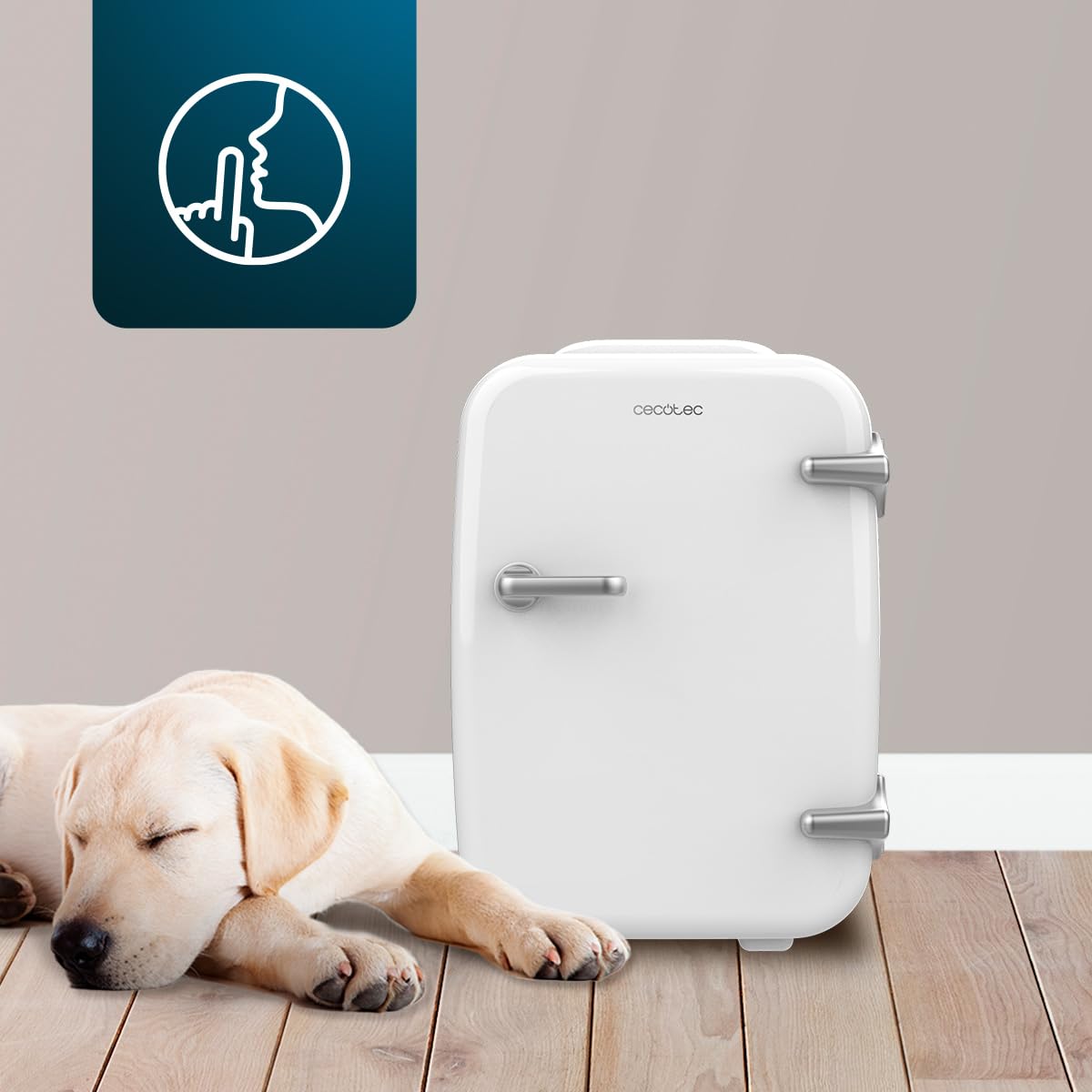 Cecotec Mini Nevera Bolero MiniCooling Río White 4L. Funcionamiento 12V-220V, Compatible coche y caravanas, Función enfriamiento y calentamiento, Rango temperatura 5-65º, Transporte fácil