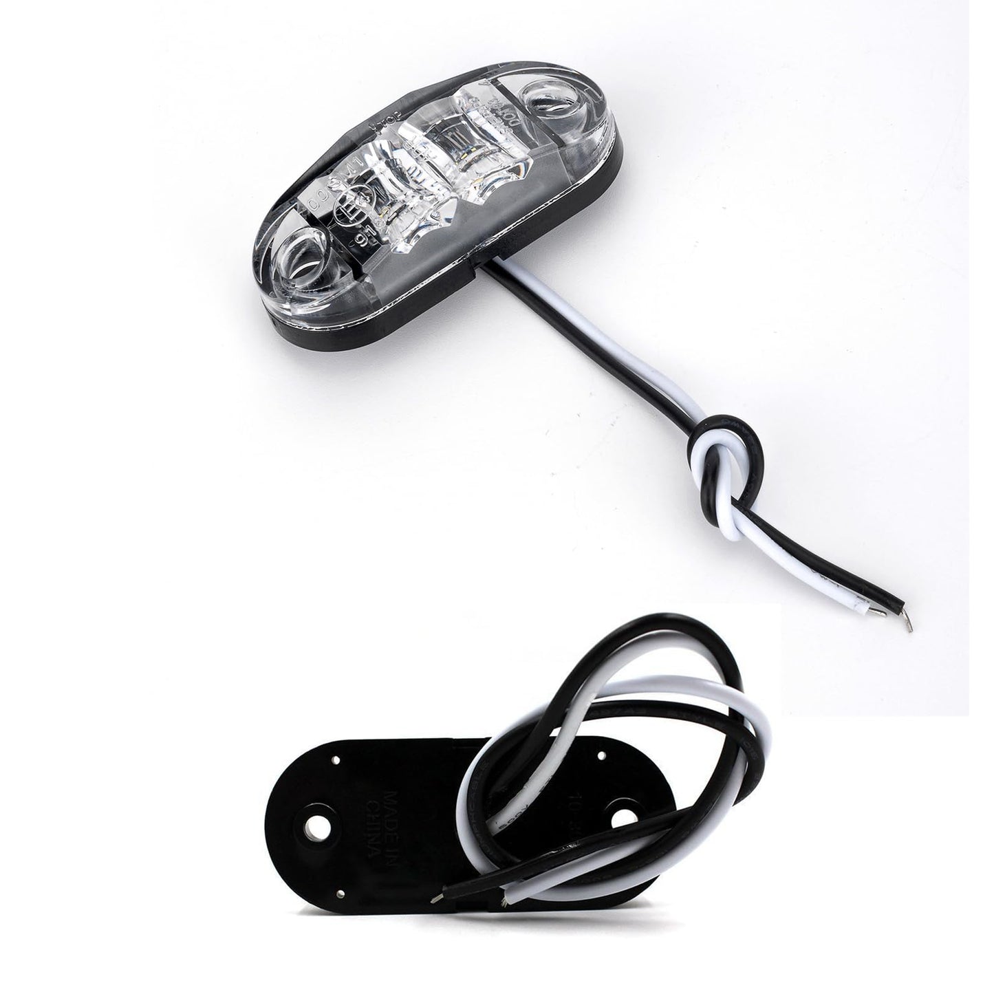Krtopo 30X 2 Luces LED de Marcador Lateral 12 / 24V Trailer luz Lateral de Advertencia Luz Amarilla/Blanco/Rosa para Camión RV Caravan (Rosa+Amarilla+Blanco)