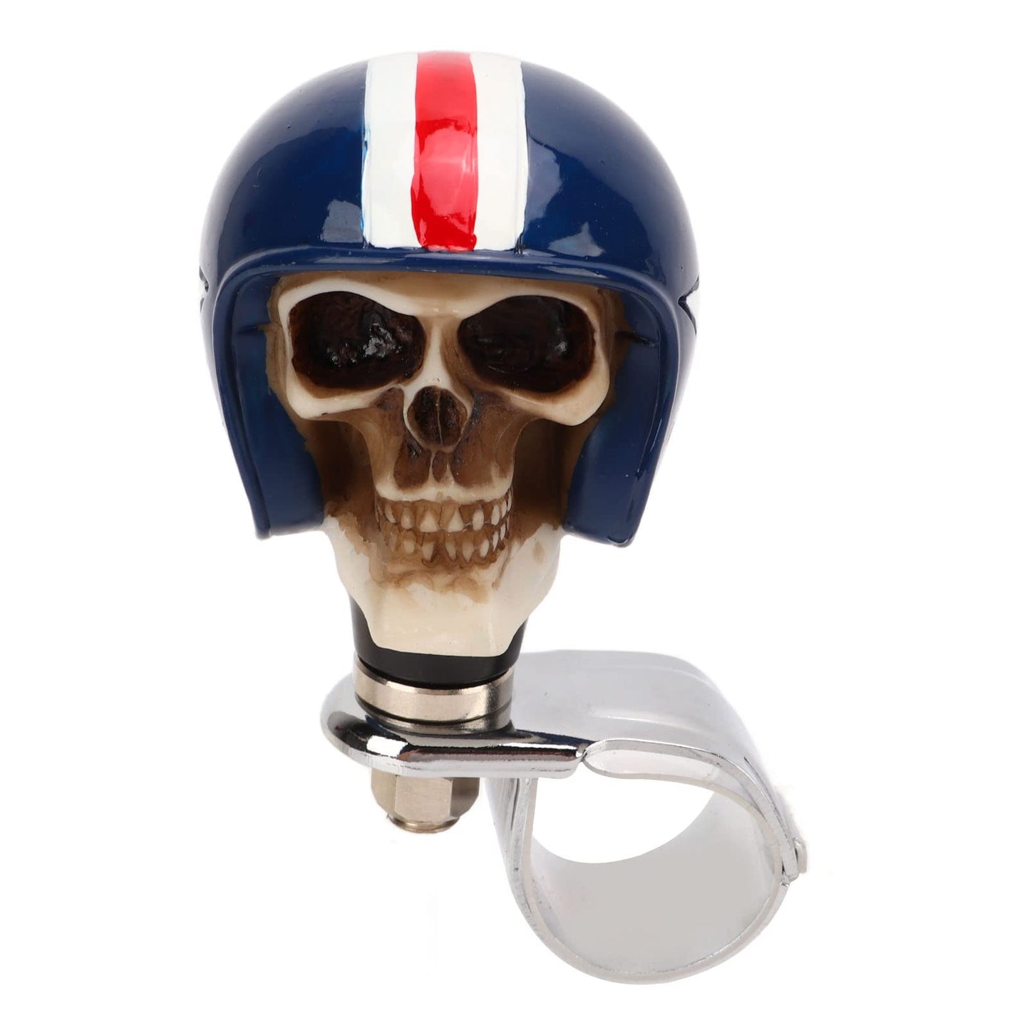 Rueda Giratoria para Volante de Calavera, Perilla Giratoria para Volante de 3 Cm, Rueda Giratoria con Forma de Calavera para Coches, Camiones, Tractores y Barcos (Rojo)