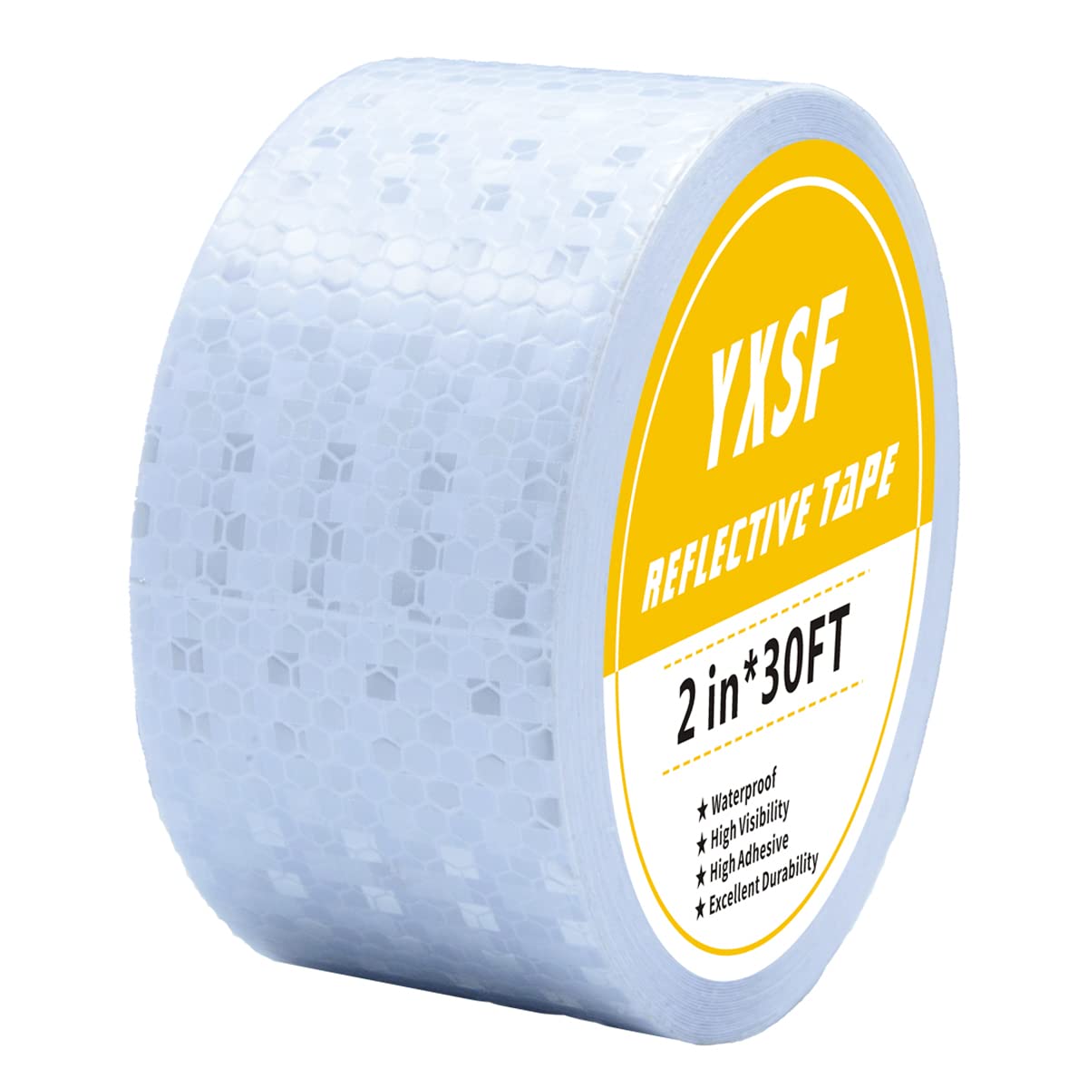 YXSF Cinta reflectante fluorescente amarilla, Cinta reflectante Adhesivo 5 cm × 10 m, Cinta reflectante impermeable autoadhesiva al aire libre de alta visibilidad, adecuada para vehículos