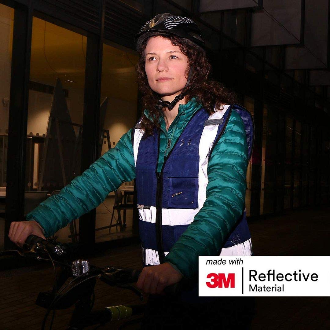 Salzmann Chaleco de Seguridad - Chaleco de Trabajo Multibolsillos - Hecho con cinta reflectante 3M