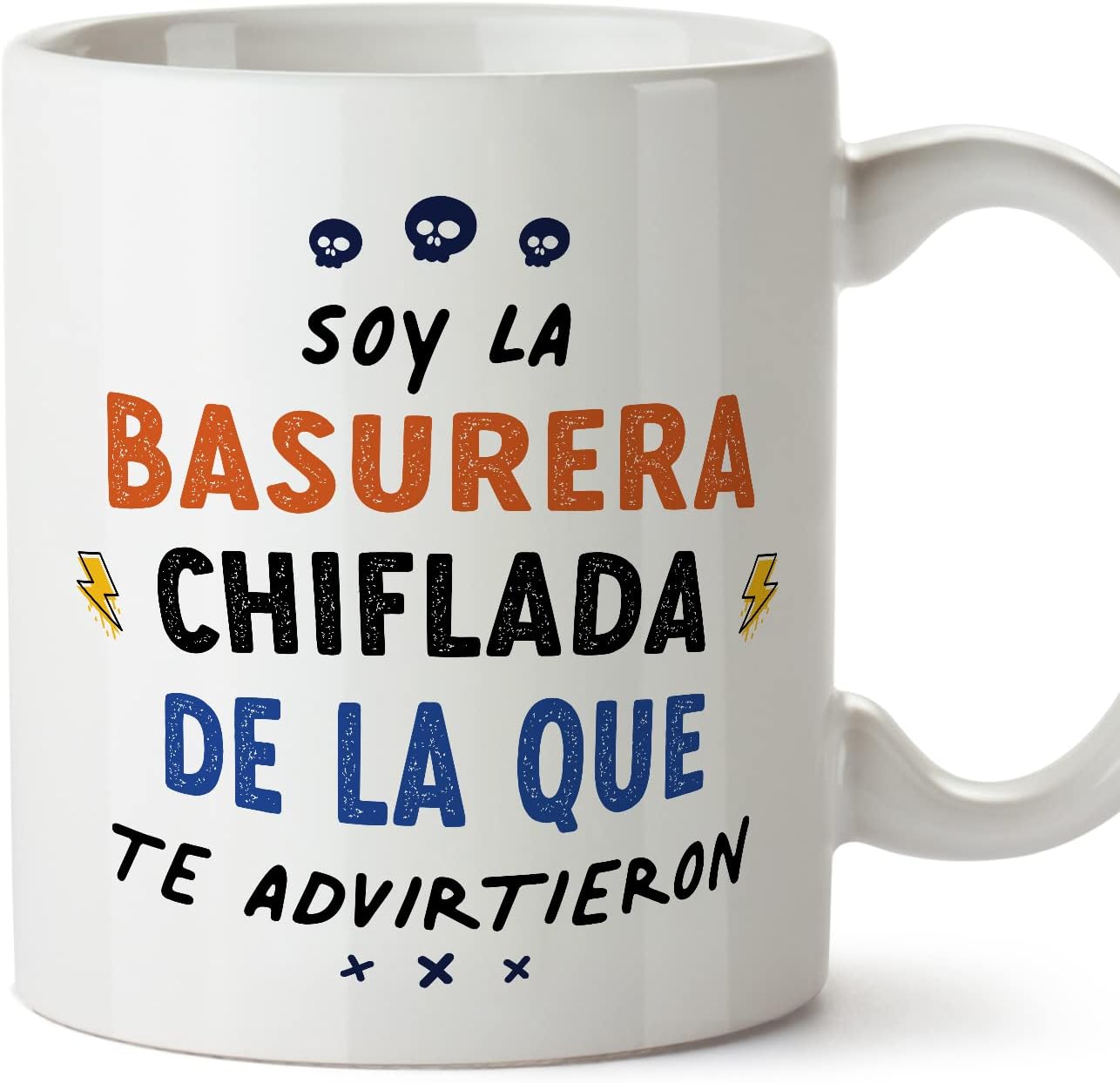MUGFFINS Tazas para CAMIONERA mujer - En Español - Todos te advirtieron - 11 oz / 330 ml - Regalo original y divertido