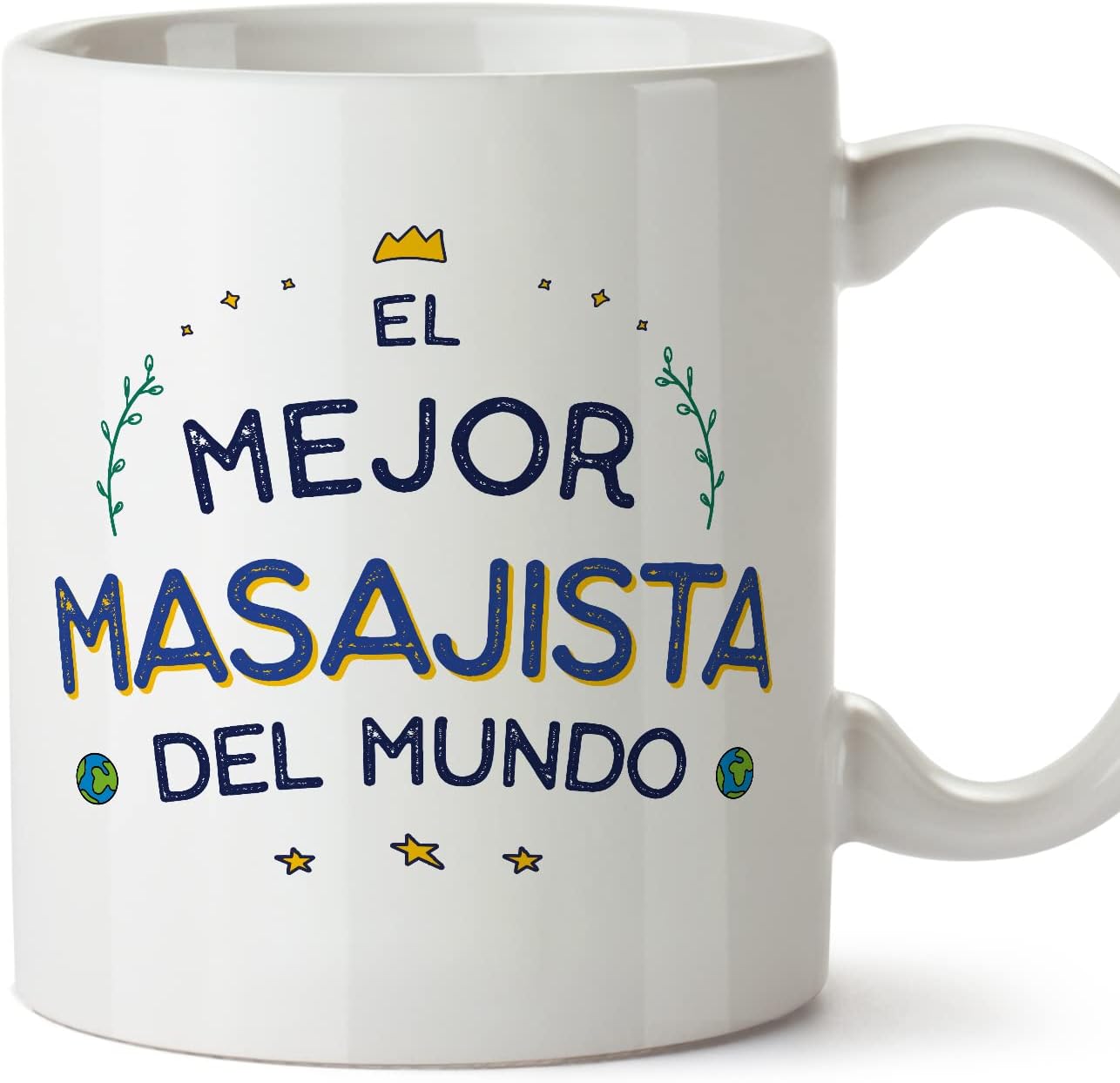 MUGFFINS Tazas para CAMIONERO hombre - En Español - Mejor del Mundo - 11 oz / 330 ml - Regalo original y divertido