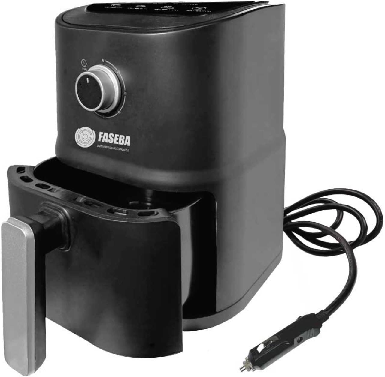 Freidora Air fryer de Aire Portátil para Camiones y Furgonetas 1L, Compatible con Enchufe de Mechero 24V, Silenciosa, Diseño Moderno y Elegante, cocina rápido.