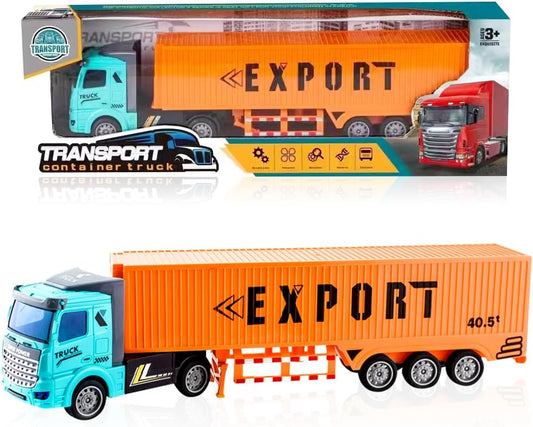 Camión volquete de Juguete, Camión Contenedor Transporter de Juguetes, Camiones de Juguete para Niños Grande Modelos de Coche Juguete Metal Vehículo de Construcción de Juguete Regalos para Niños Niñas