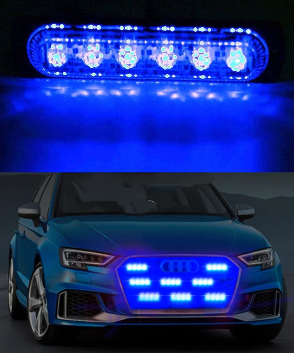 DEFVNSY - Paquete de 4-6 LED Marcador lateral blanco ámbar 12V-24V DC Marcador lateral de camión de coche Luz indicadora Barra de luz Luz de separación Luces estroboscópicas para remolque