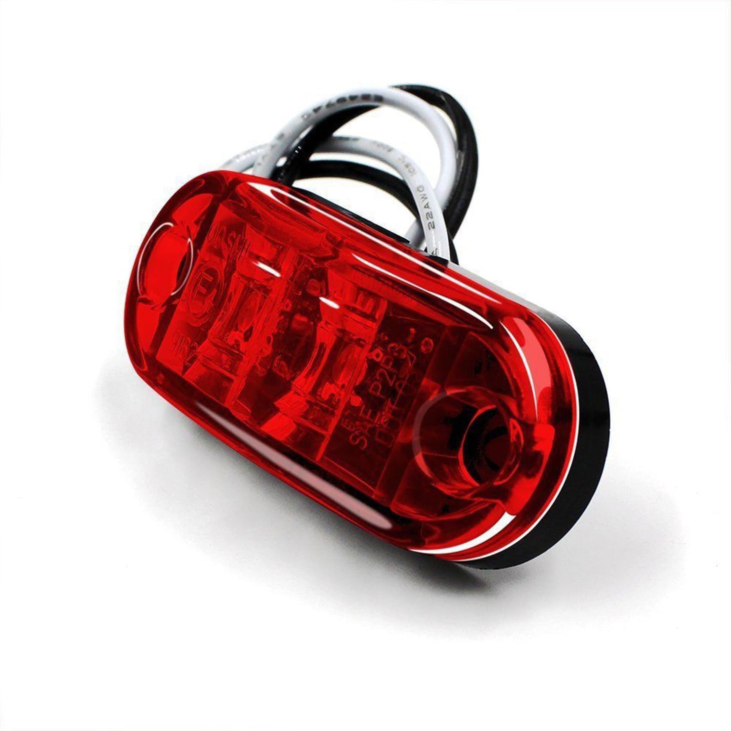 Krtopo 30X 2 Luces LED de Marcador Lateral 12 / 24V Trailer luz Lateral de Advertencia Luz Amarilla/Blanco/Rosa para Camión RV Caravan (Rosa+Amarilla+Blanco)