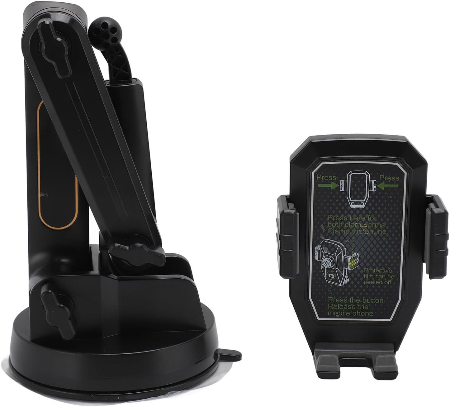 Annadue Soporte para Teléfono para Camión, Soporte para Teléfono para Camión Resistente de Brazo Largo de 16,9 Pulgadas, Soporte para Teléfono para Parabrisas de Tablero. Negro
