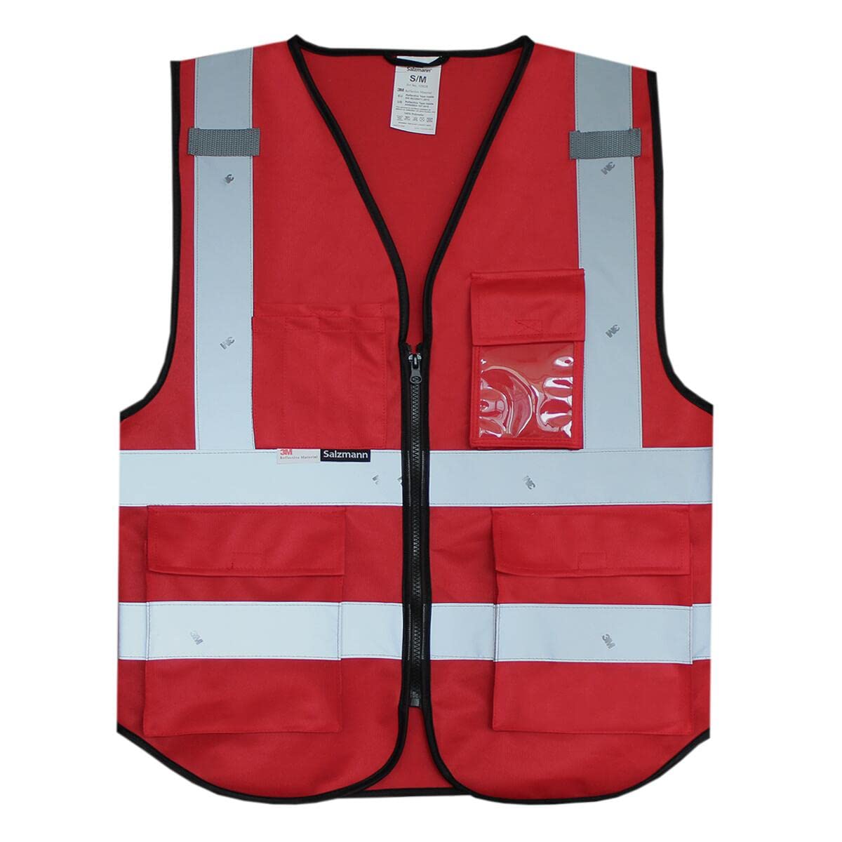 Salzmann Chaleco de Seguridad - Chaleco de Trabajo Multibolsillos - Hecho con cinta reflectante 3M