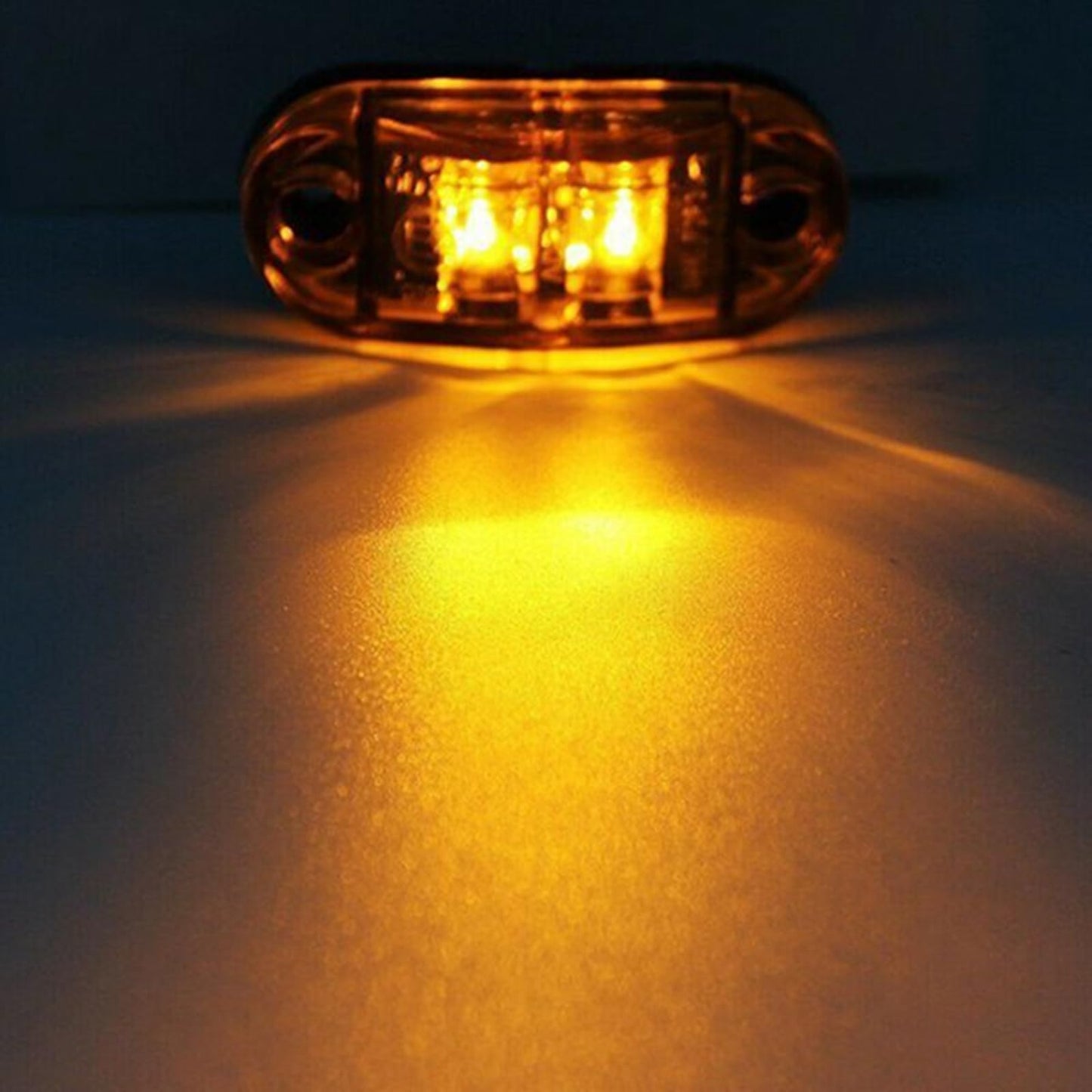 Krtopo 30X 2 Luces LED de Marcador Lateral 12 / 24V Trailer luz Lateral de Advertencia Luz Amarilla/Blanco/Rosa para Camión RV Caravan (Rosa+Amarilla+Blanco)