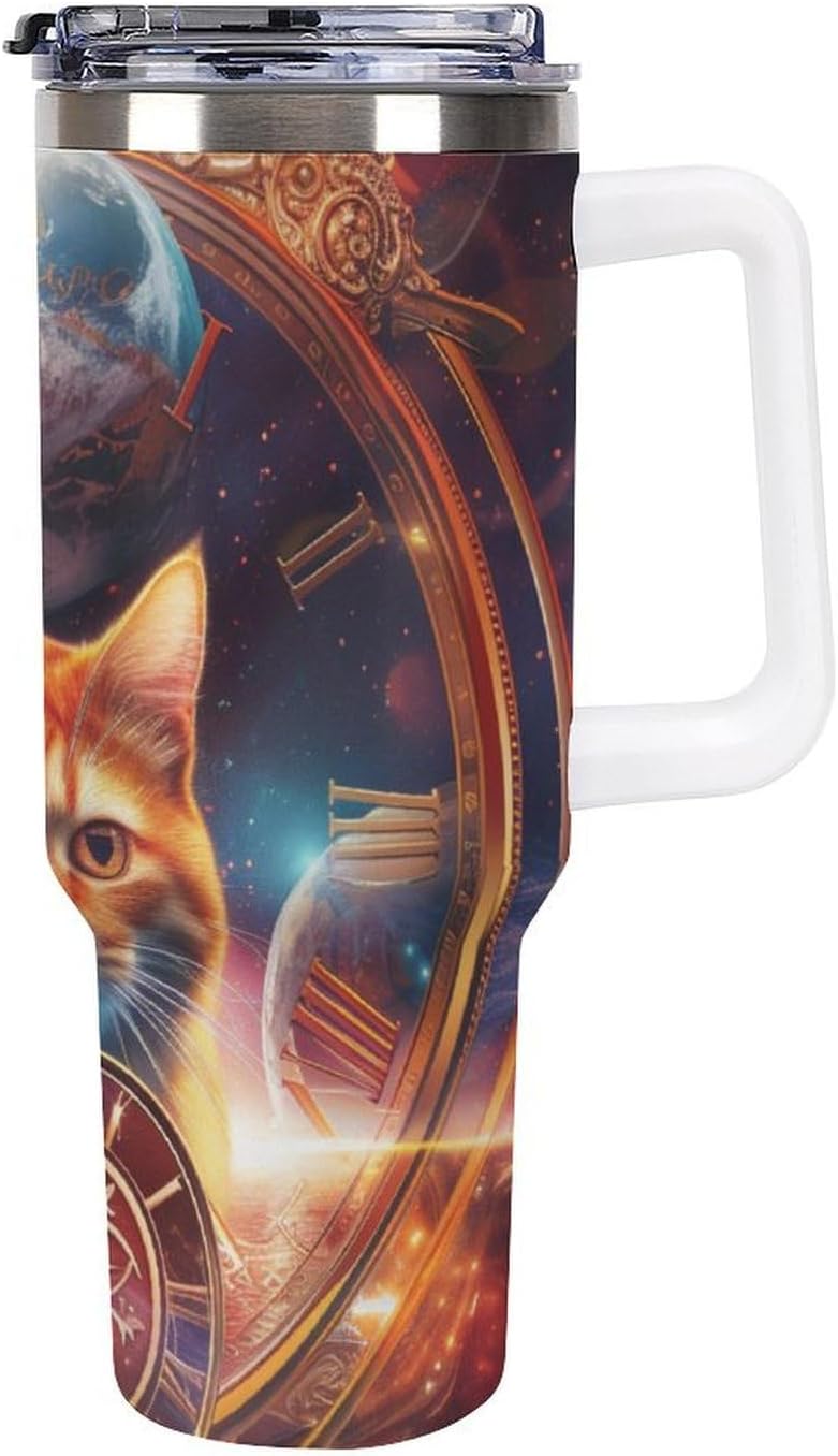 Gattino Termo De Café Para Llevar - Diseño Aislante Con Tapadera A Prueba De Fugas - Ideal Para Mantener Bebidas Calientes 40oz