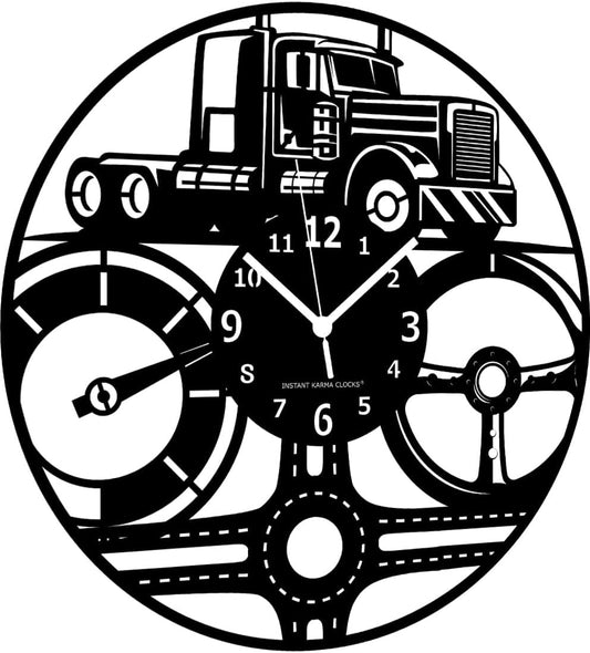 Instant Karma Clocks | Reloj De Pared | Camionero | Camión | Transportador | Mensajero | Conductor | Camión | Idea Regalo