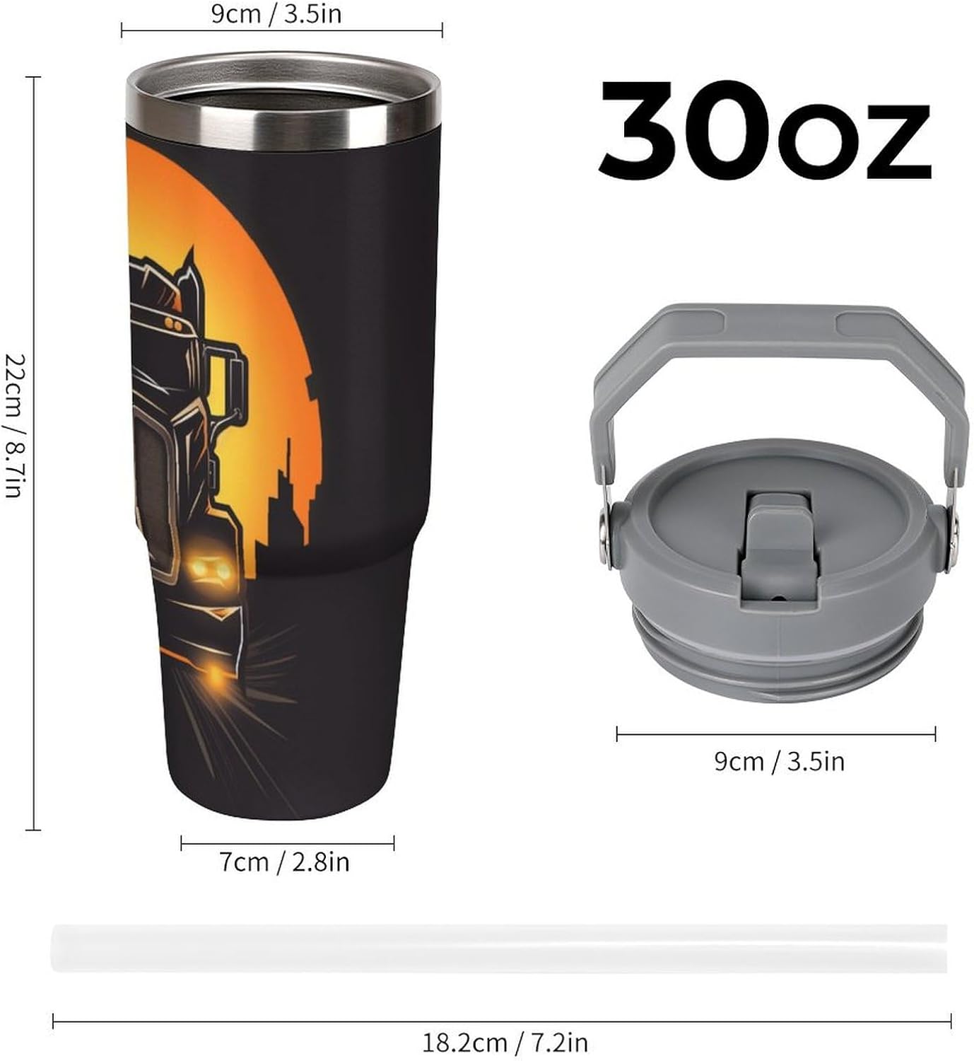 Camion grande Termo Para Café Con Tapadera Aislante - Ideal Para Llevar Y Mantener La TempeRattoura - Taza Termica Durable 30oz