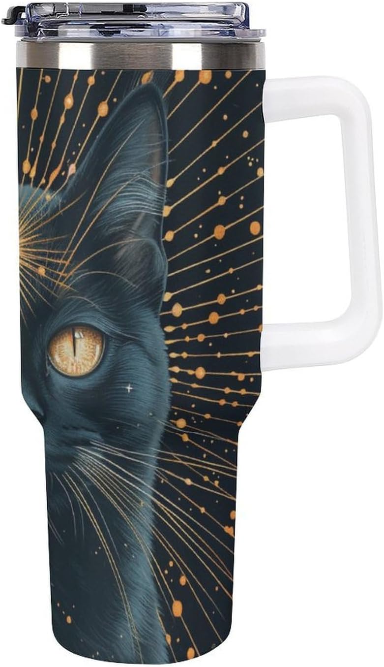 Gattino Termo De Café Para Llevar - Diseño Aislante Con Tapadera A Prueba De Fugas - Ideal Para Mantener Bebidas Calientes 40oz