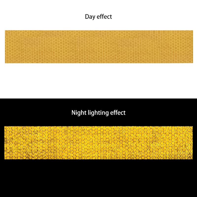 YXSF Cinta reflectante fluorescente amarilla, Cinta reflectante Adhesivo 5 cm × 10 m, Cinta reflectante impermeable autoadhesiva al aire libre de alta visibilidad, adecuada para vehículos