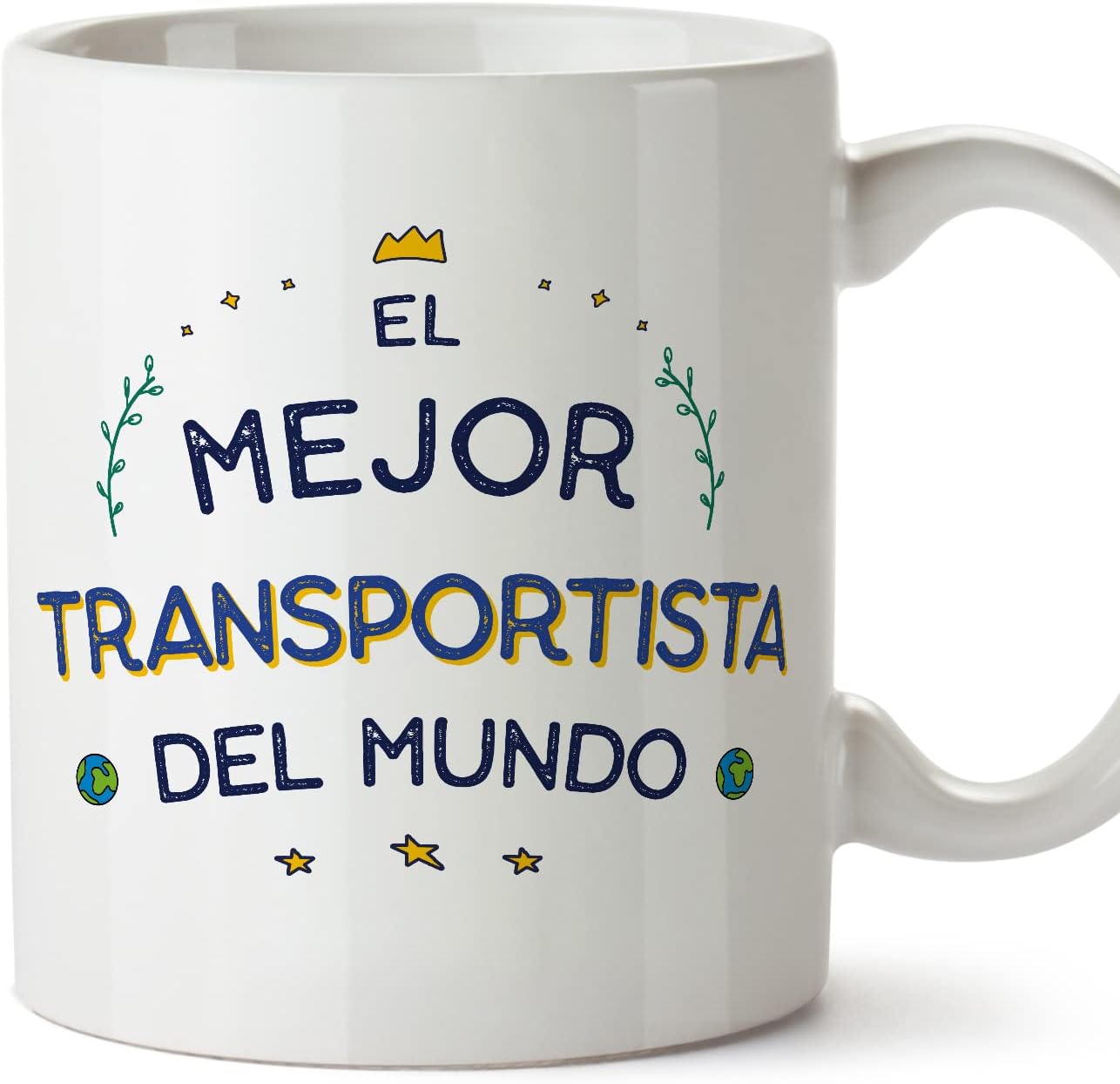 MUGFFINS Tazas para CAMIONERO hombre - En Español - Mejor del Mundo - 11 oz / 330 ml - Regalo original y divertido