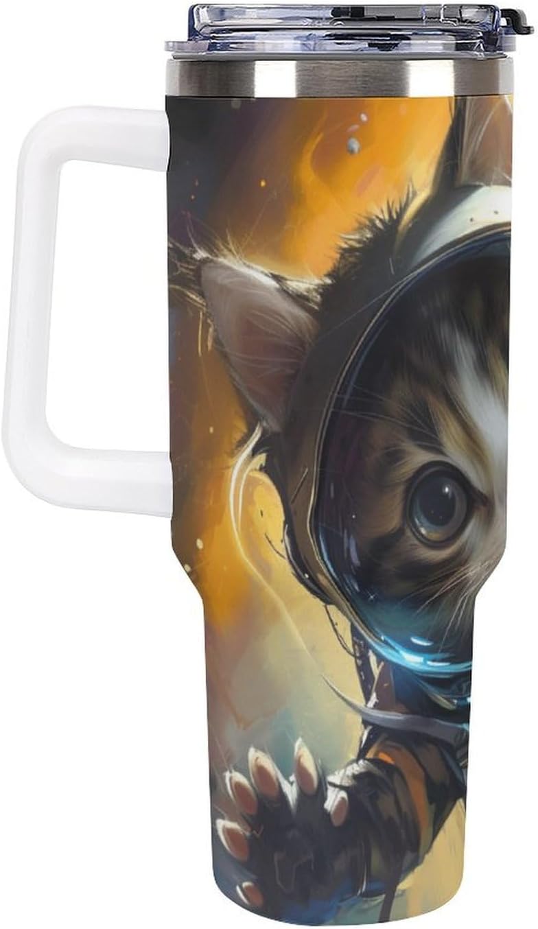 Gattino Termo De Café Para Llevar - Diseño Aislante Con Tapadera A Prueba De Fugas - Ideal Para Mantener Bebidas Calientes 40oz