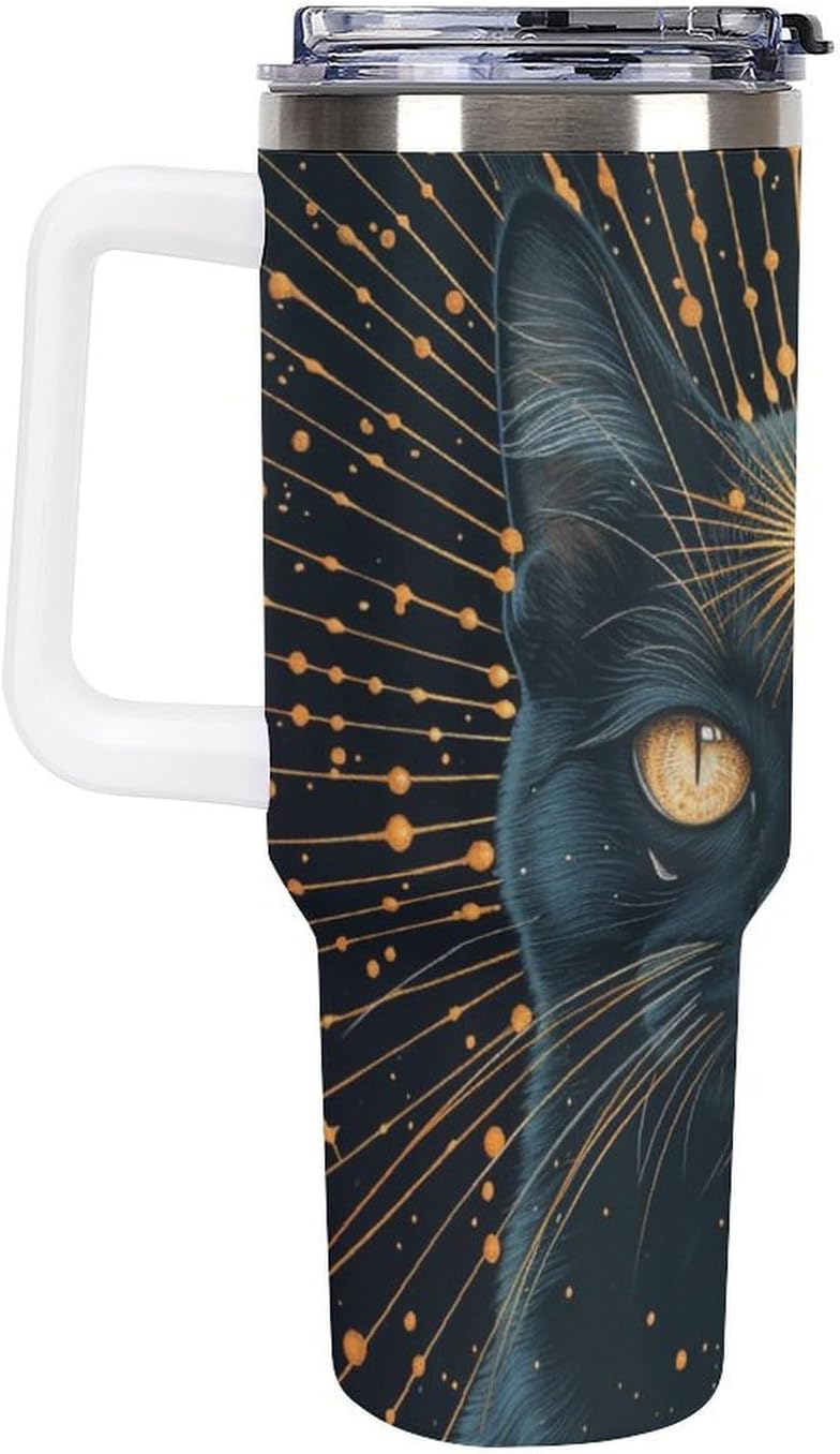 Gattino Termo De Café Para Llevar - Diseño Aislante Con Tapadera A Prueba De Fugas - Ideal Para Mantener Bebidas Calientes 40oz