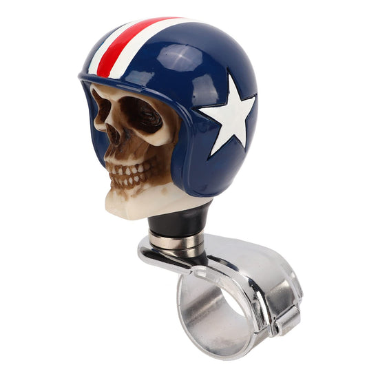 Rueda Giratoria para Volante de Calavera, Perilla Giratoria para Volante de 3 Cm, Rueda Giratoria con Forma de Calavera para Coches, Camiones, Tractores y Barcos (Rojo)
