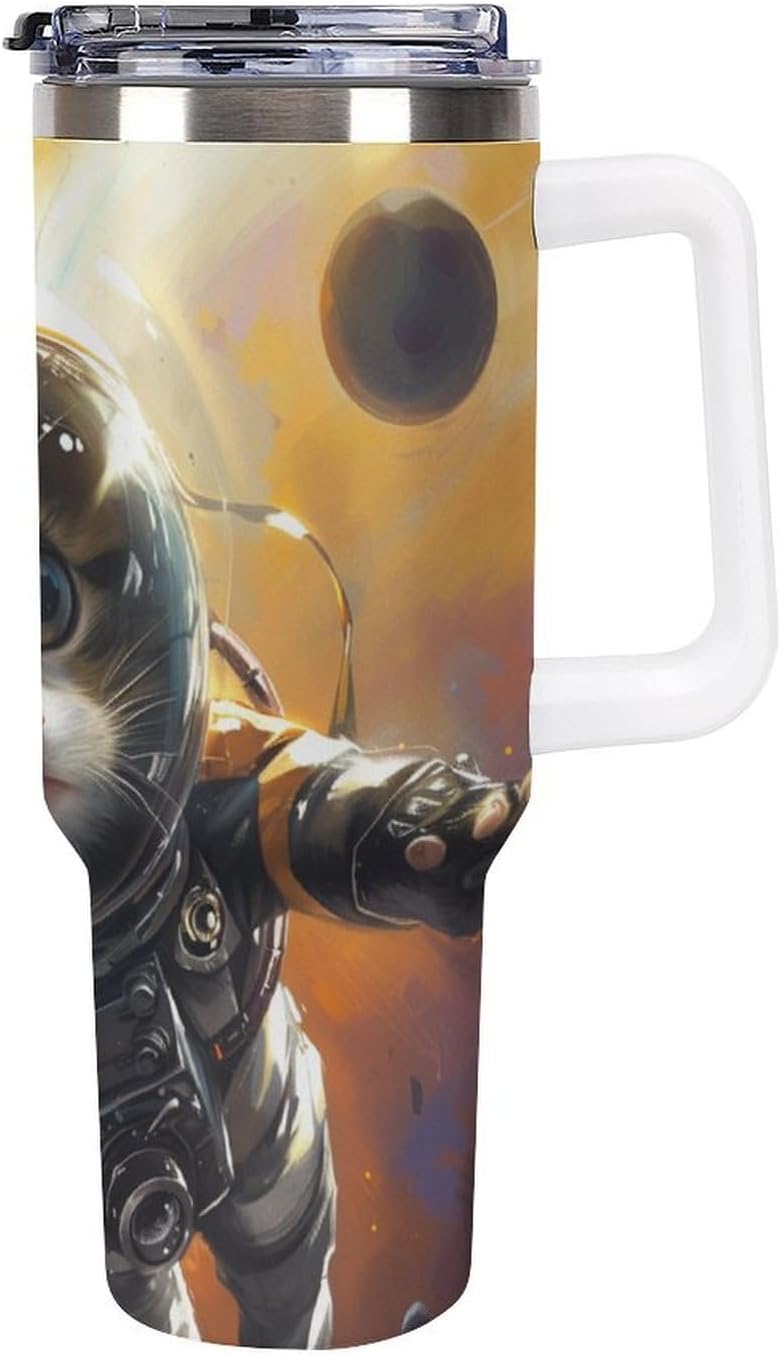 Gattino Termo De Café Para Llevar - Diseño Aislante Con Tapadera A Prueba De Fugas - Ideal Para Mantener Bebidas Calientes 40oz