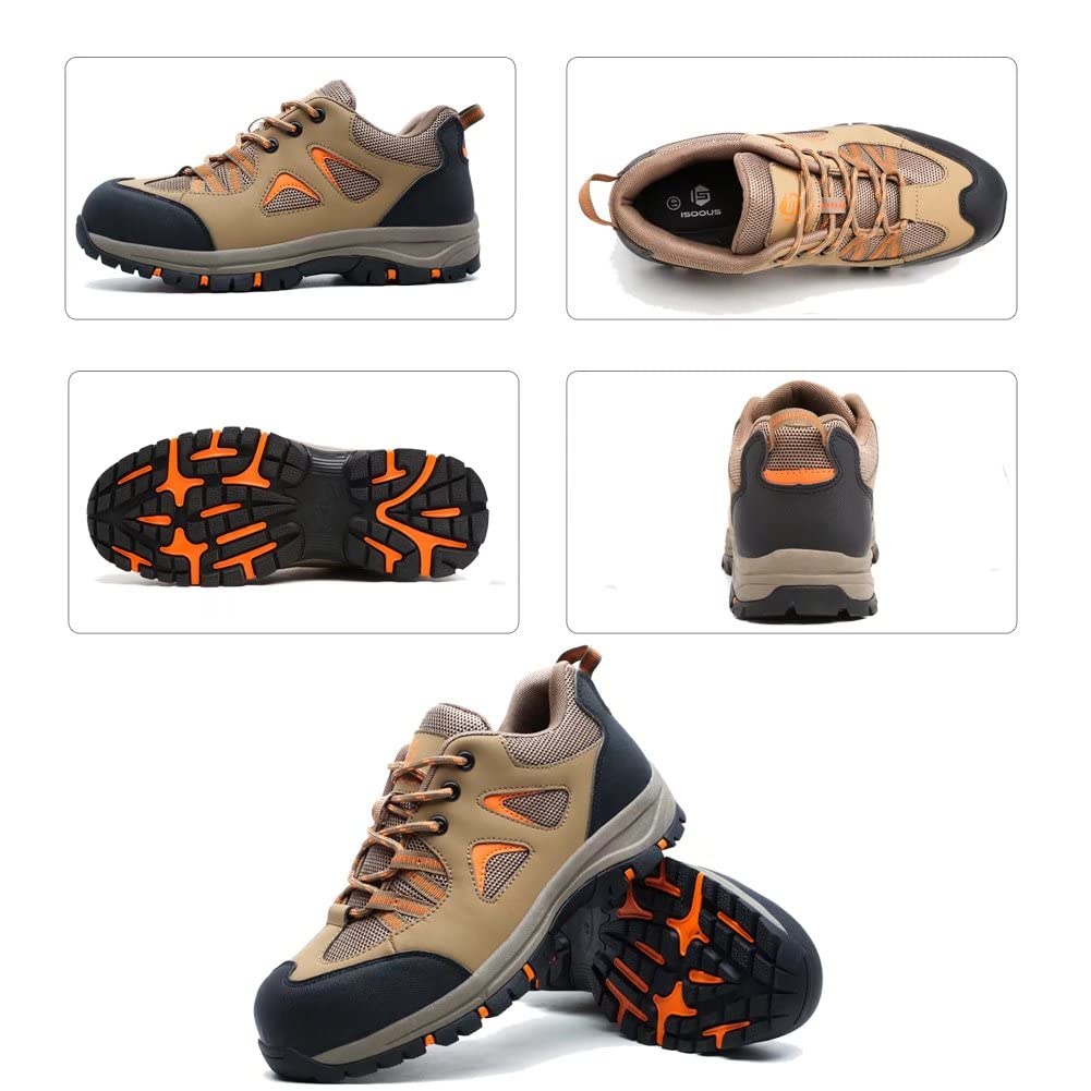 ISOOUS Zapatos de Seguridad Hombre Mujer Ligero Zapatos de Trabajo Punta de Acero Transpirable Calzado de Seguridad
