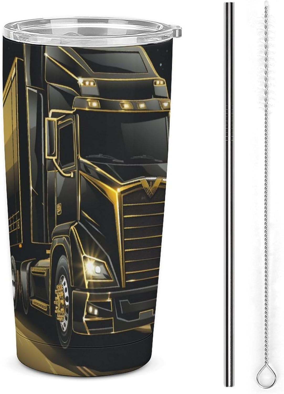 Camion grande Vaso Térmico Aislante - Ideal Para Café Y Bebidas Calientes - Termo Con Tapadera Segura Y Diseño Duradero 20oz