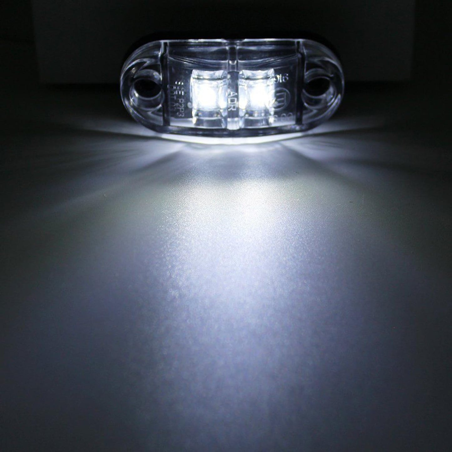 Krtopo 30X 2 Luces LED de Marcador Lateral 12 / 24V Trailer luz Lateral de Advertencia Luz Amarilla/Blanco/Rosa para Camión RV Caravan (Rosa+Amarilla+Blanco)