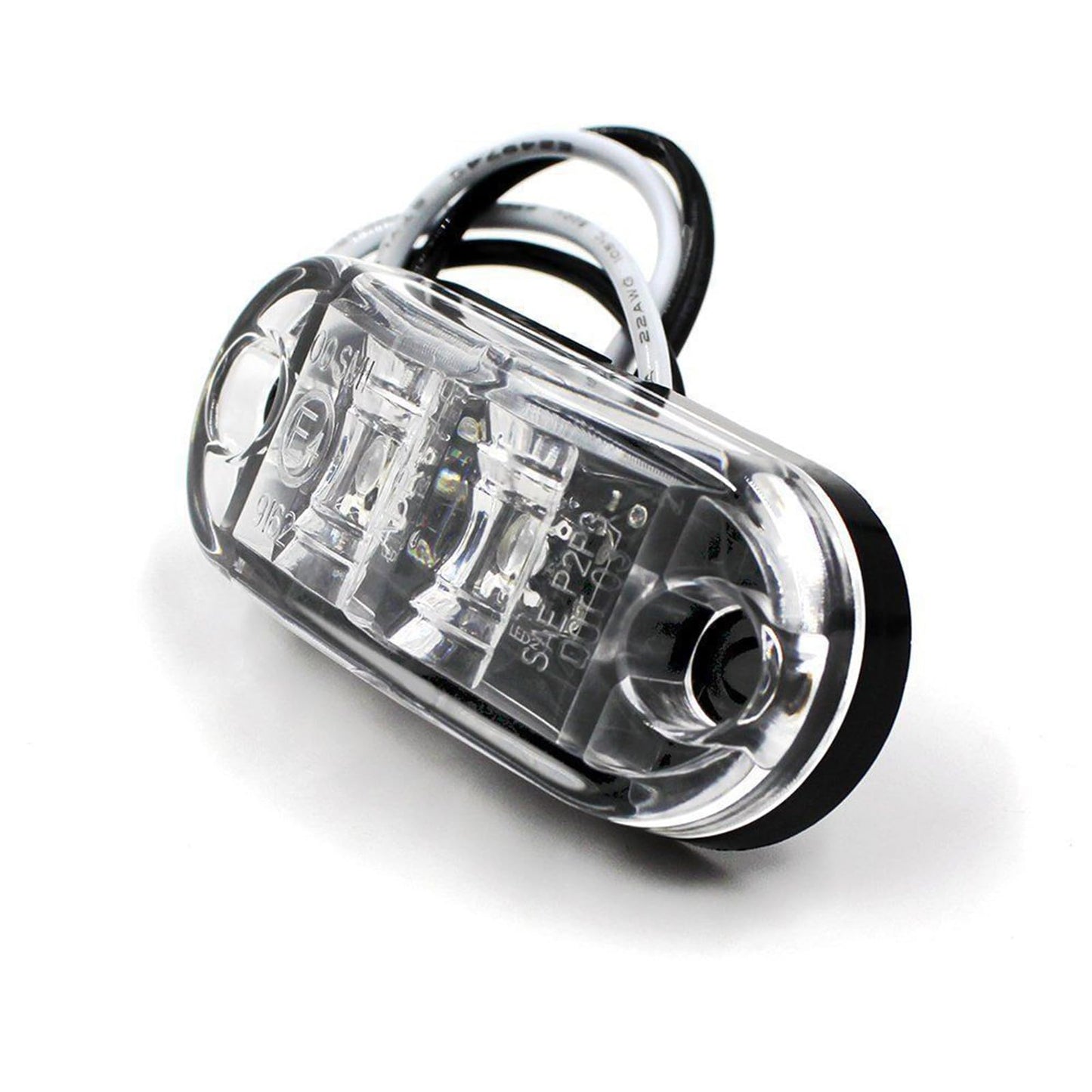 Krtopo 30X 2 Luces LED de Marcador Lateral 12 / 24V Trailer luz Lateral de Advertencia Luz Amarilla/Blanco/Rosa para Camión RV Caravan (Rosa+Amarilla+Blanco)