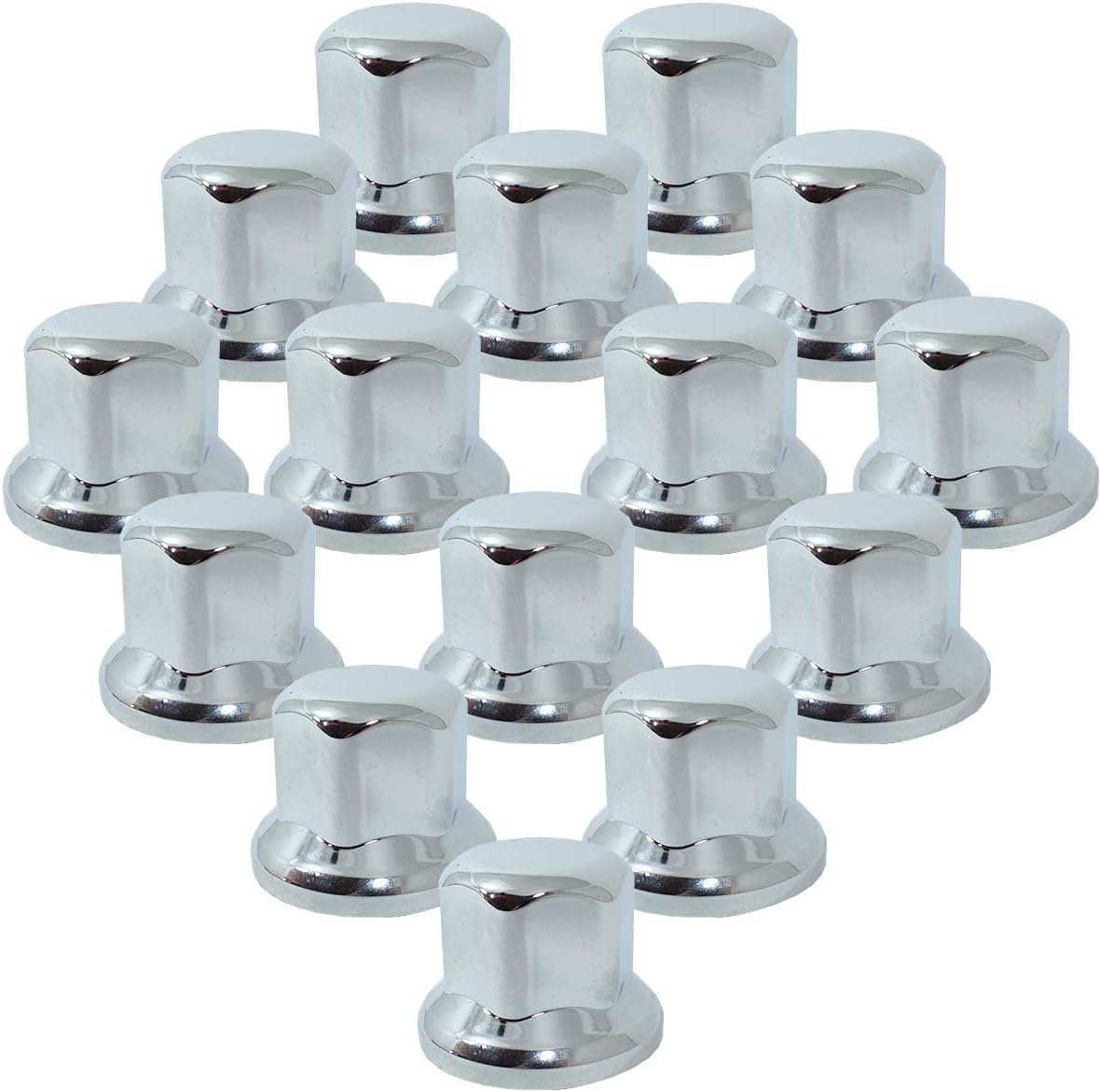 Promolink Tapacubos de 32 mm para camiones, cromados para camiones, 32 mm, accesorios de 32 mm, estructura de cromo brillante