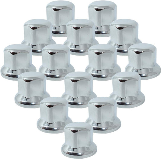 Promolink Tapacubos de 32 mm para camiones, cromados para camiones, 32 mm, accesorios de 32 mm, estructura de cromo brillante