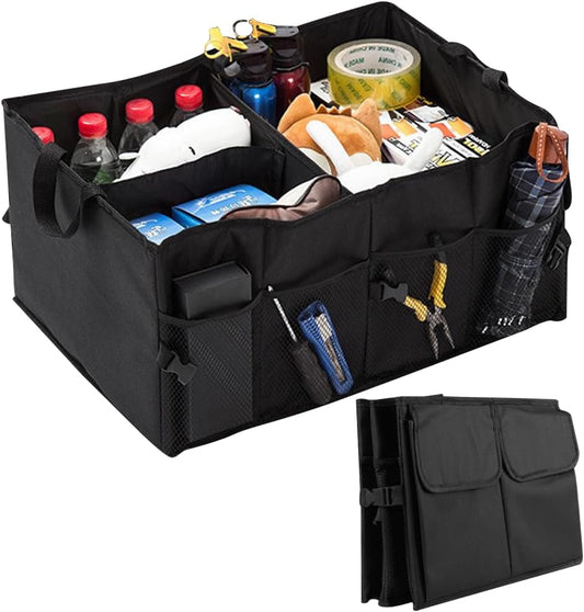 YBCCBY Organizador de Coche Desmontable y Plegable Organizador de Maletero de Coche Oxford Bolsas de Maletero de Coche Almacenamiento de Asiento de Coche Furgoneta Camión 55 * 38 * 25CM