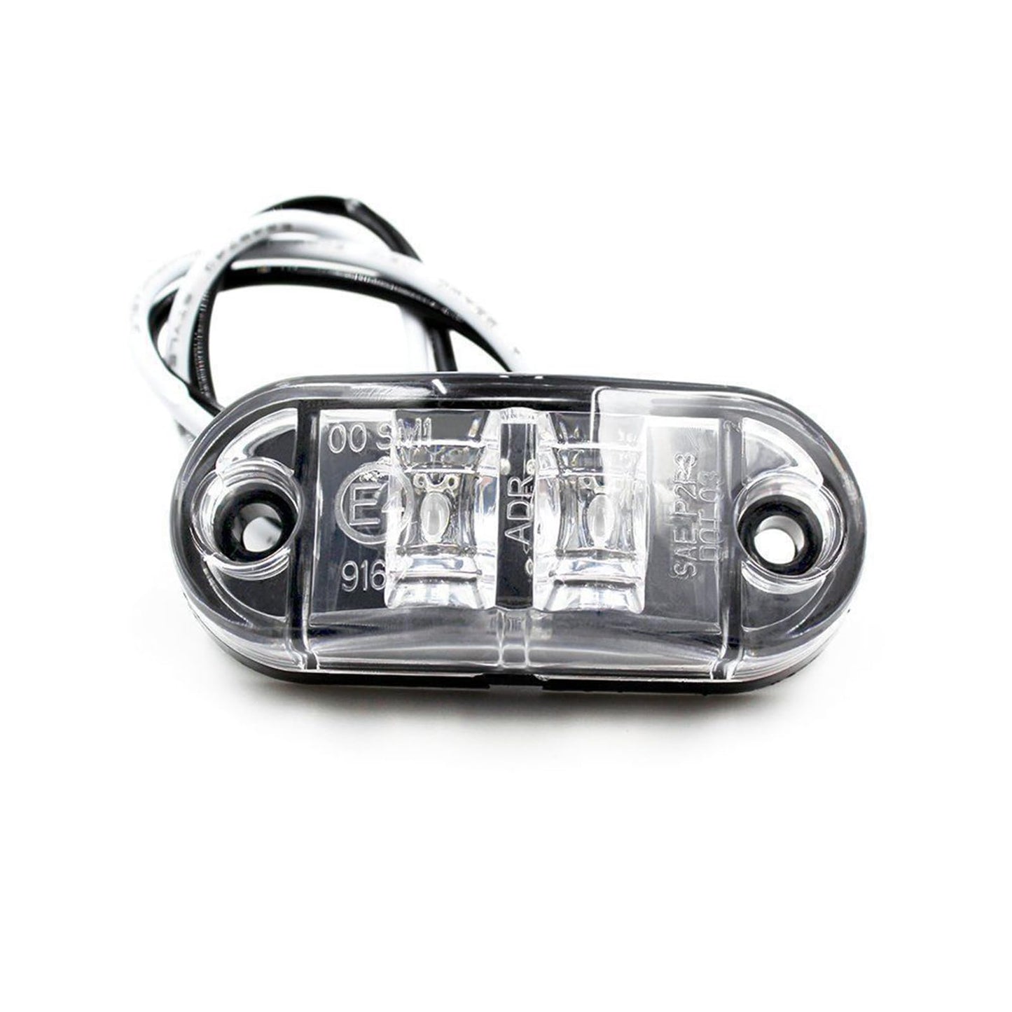 Krtopo 30X 2 Luces LED de Marcador Lateral 12 / 24V Trailer luz Lateral de Advertencia Luz Amarilla/Blanco/Rosa para Camión RV Caravan (Rosa+Amarilla+Blanco)