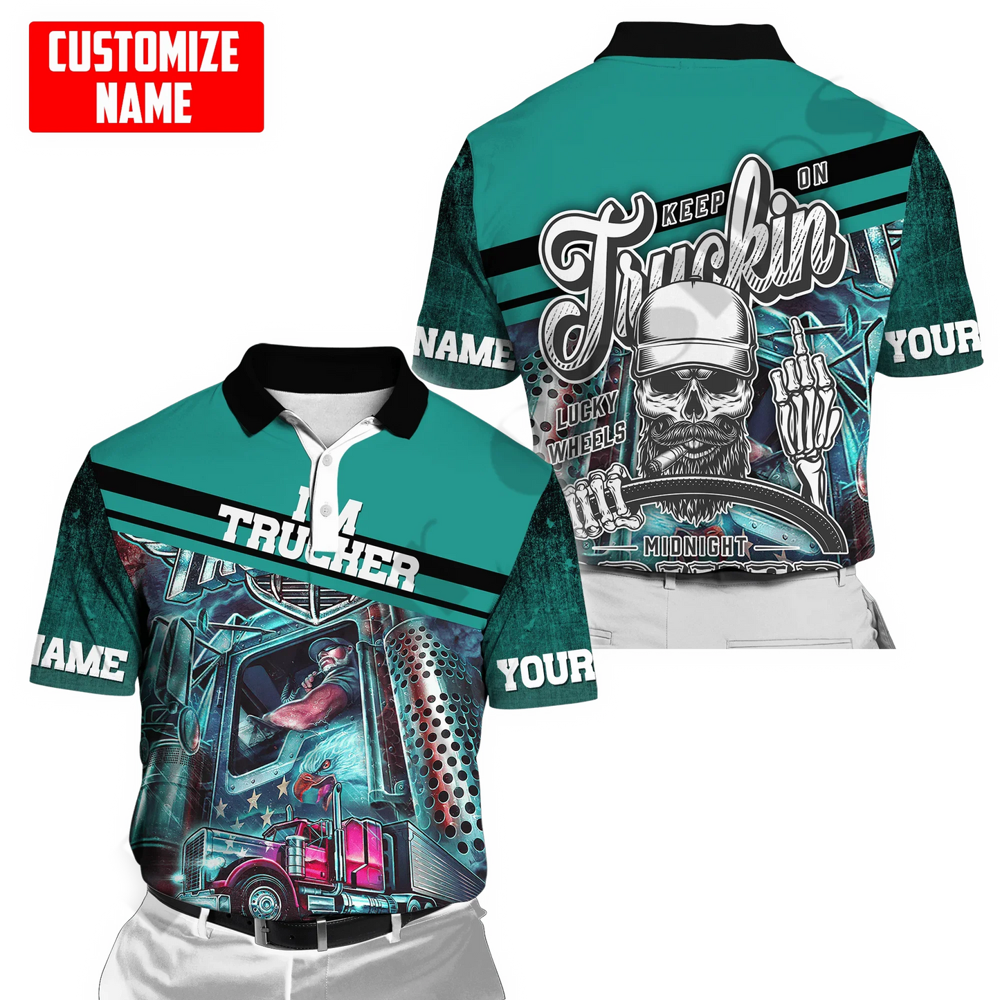 PLstarCosmos 3DPrint Truck Job Worker Polo Shirt Custom Name Team Funny Summer Harajuku Sleeveless Tees Fitness Unisex Style-1