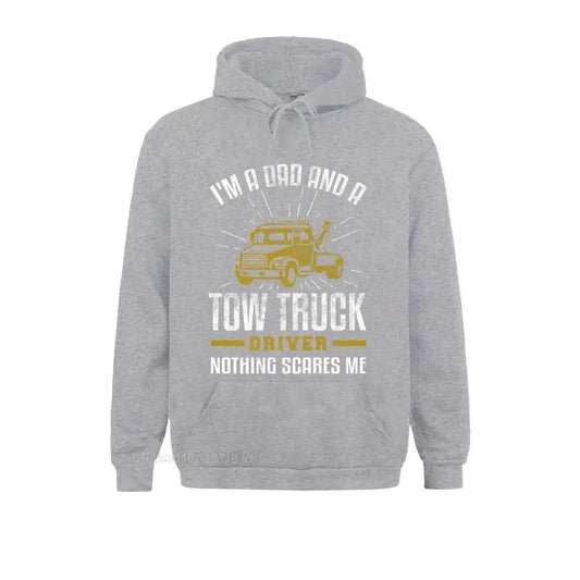 Mens Tow Truck Driver Dad Funny Tow Truck Father Premium Hooded Pullover Holiday3D Printed Hoodies Classic Hoods Mens