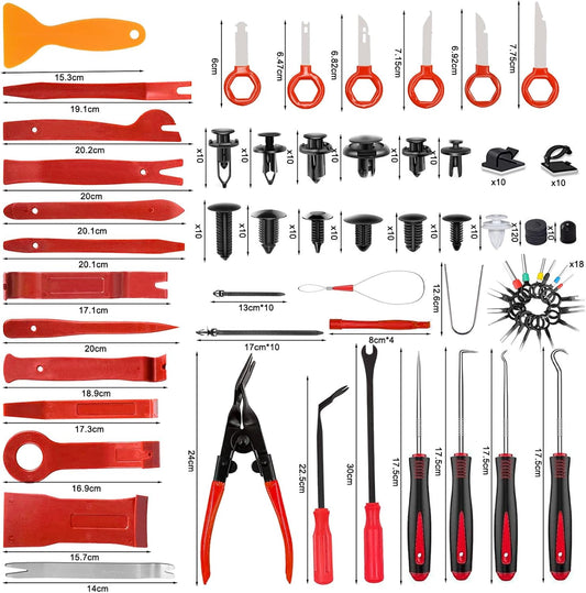 TEGOVE 352 Piezas Herramientas Kit Desmontar Coche,Herramientas Desmontaje Coche,Herramientas de Palanca para Automóviles para Herramientas Desmontar Interiores Coche Radio Audio