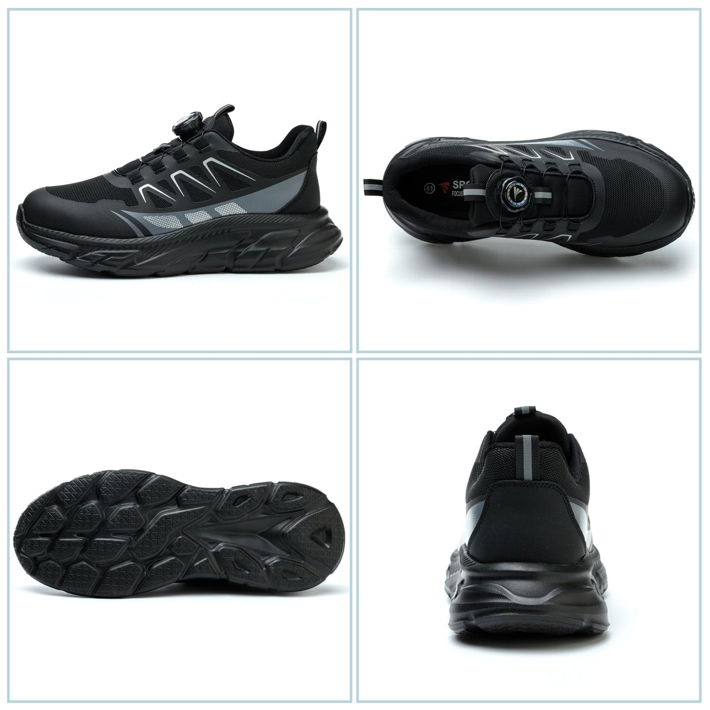 BAXIWUY Zapato Seguridad Hombre Mujer Calzado de Trabajo Ligeros Comodo Zapatillas de Seguridad con Punteras de Acero Transpirable Antideslizante Zapatillas Trabajo