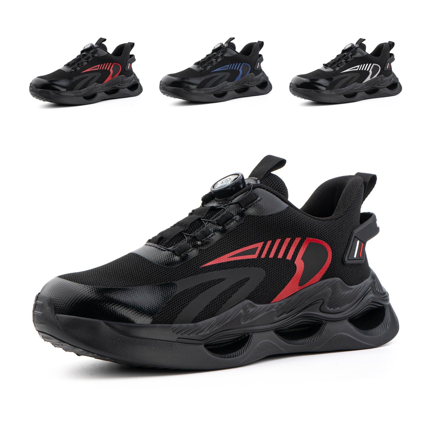 Loiston Zapatos de Seguridad para Hombre Zapatillas de Seguridad Calzado de Seguridad Mujer Puntera de Acero Zapatos de Trabajo Ligeras Deportivas para Hombre