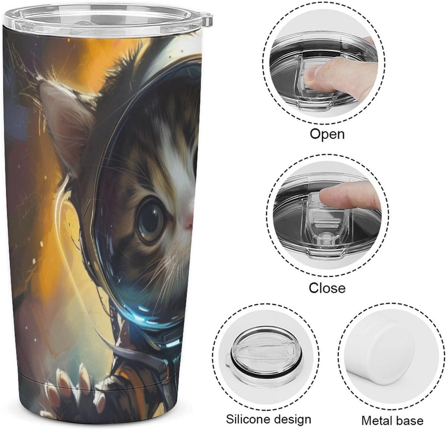 Camion grande Vaso Térmico Aislante - Ideal Para Café Y Bebidas Calientes - Termo Con Tapadera Segura Y Diseño Duradero 20oz