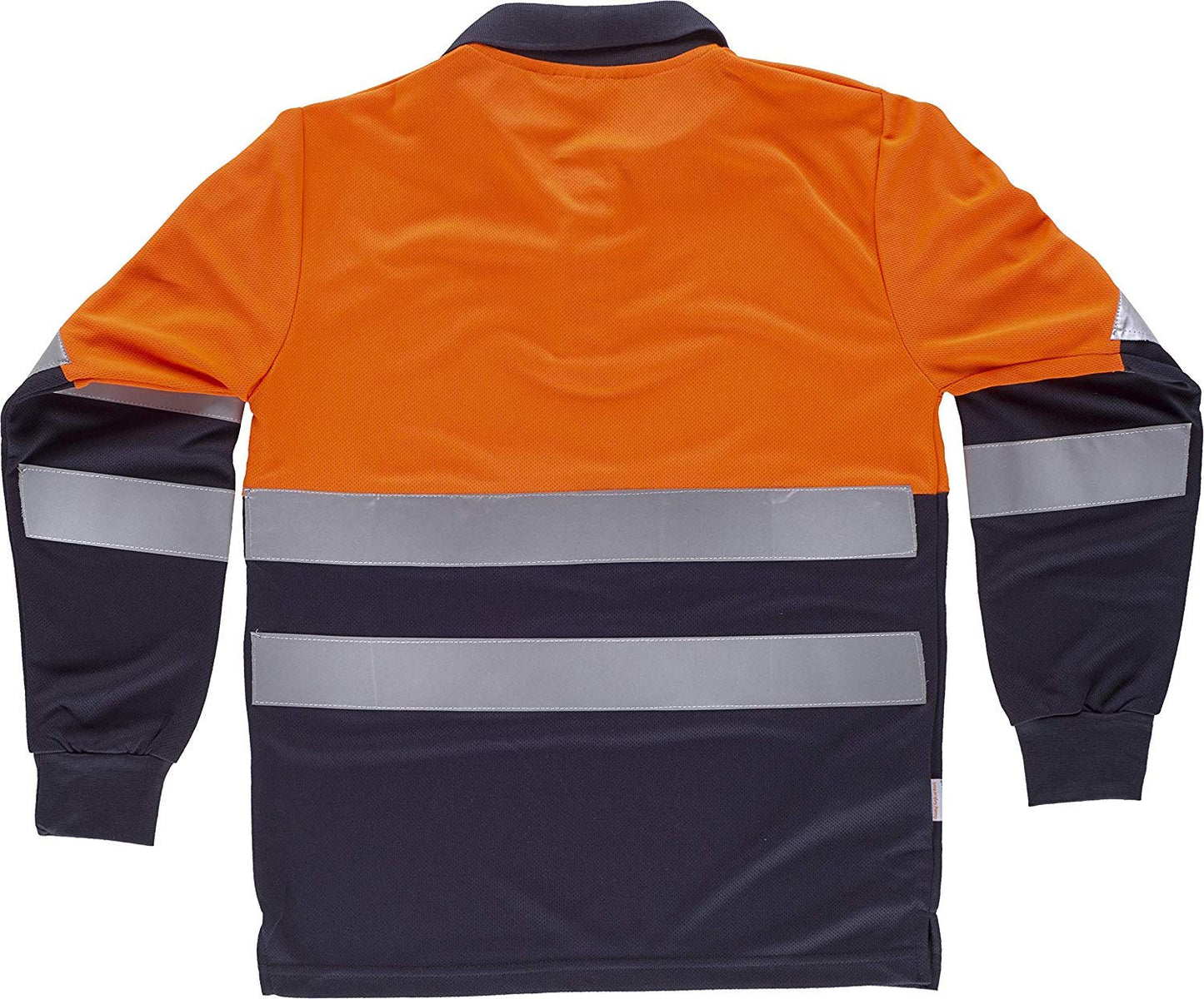 Work Team Polo Combinado Alta Visibilidad Manga Larga, Cintas Reflectantes Torso y Mangas. EN ISO 20471:2013 Hombre