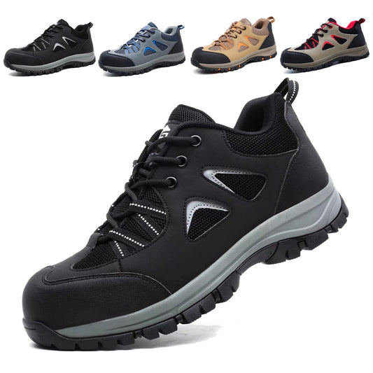 ISOOUS Zapatos de Seguridad Hombre Mujer Ligero Zapatos de Trabajo Punta de Acero Transpirable Calzado de Seguridad