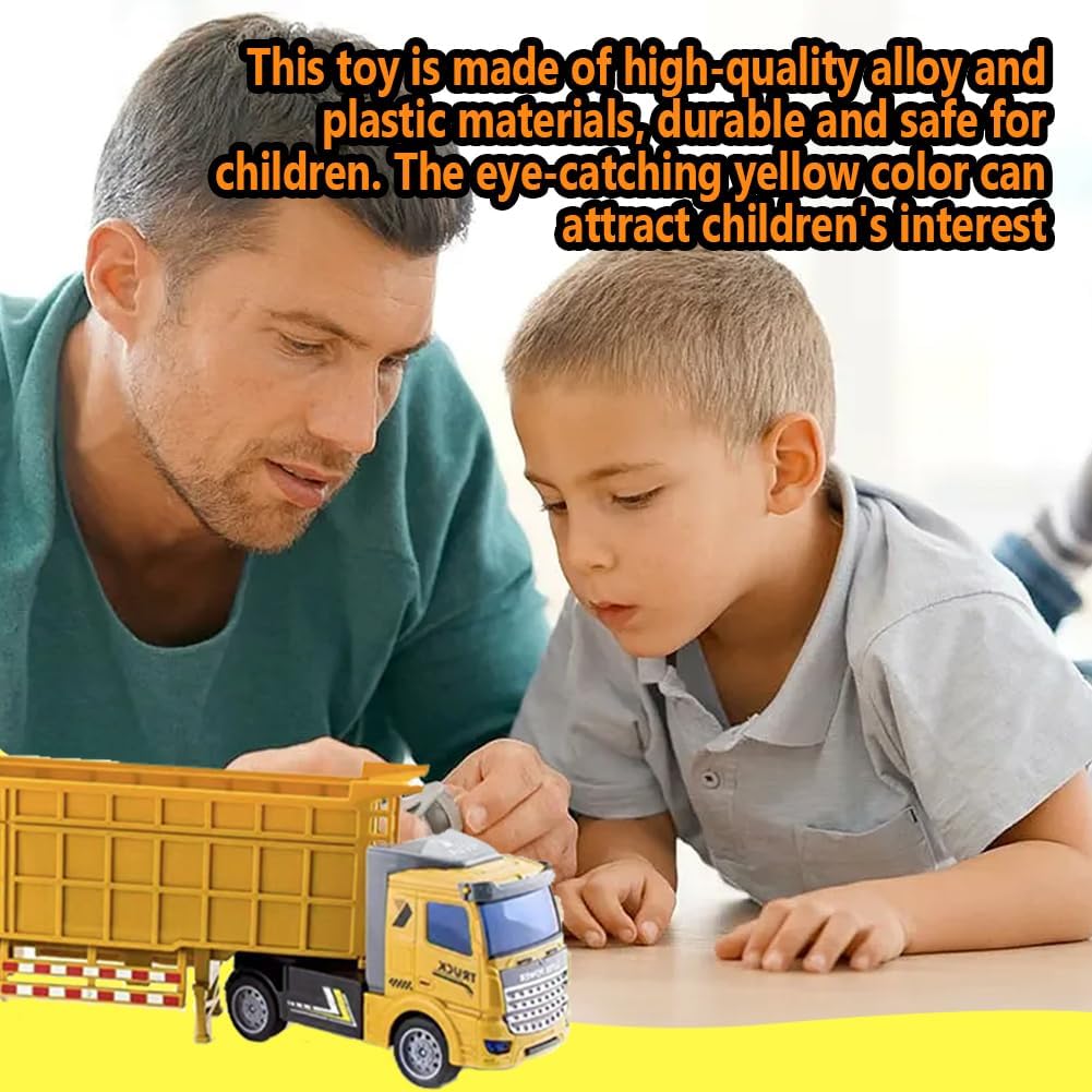 Camión volquete de Juguete, Camión Contenedor Transporter de Juguetes, Camiones de Juguete para Niños Grande Modelos de Coche Juguete Metal Vehículo de Construcción de Juguete Regalos para Niños Niñas