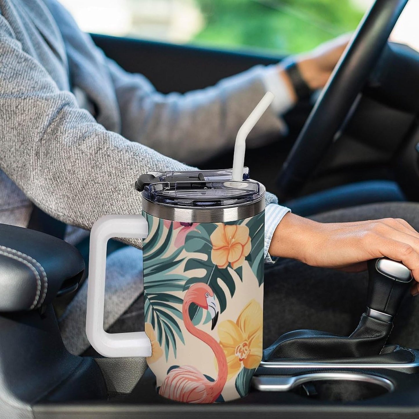 Gattino Termo De Café Para Llevar - Diseño Aislante Con Tapadera A Prueba De Fugas - Ideal Para Mantener Bebidas Calientes 40oz