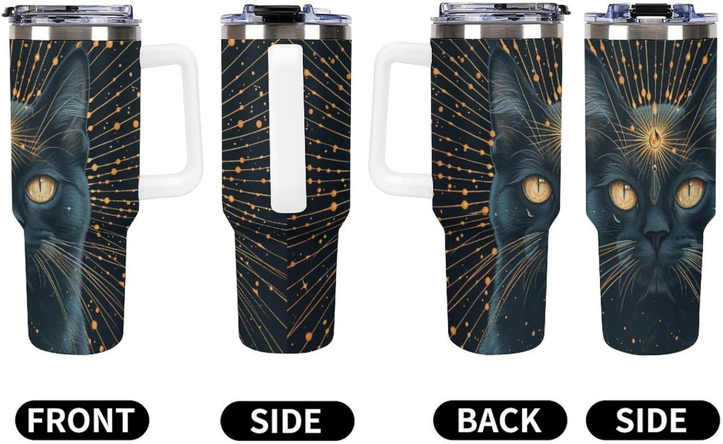 Gattino Termo De Café Para Llevar - Diseño Aislante Con Tapadera A Prueba De Fugas - Ideal Para Mantener Bebidas Calientes 40oz